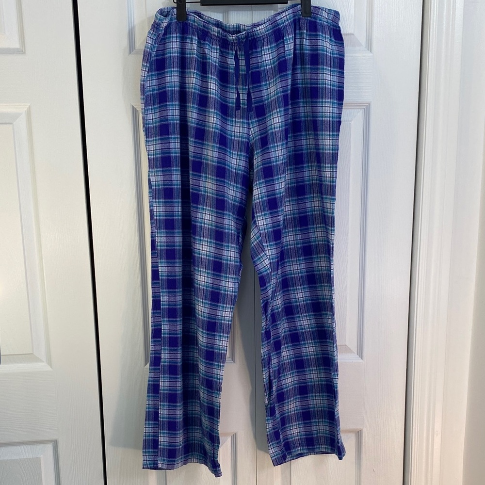 2 for $25 - Reitmans 100% Cotton Flannelette Purple Plaid Pajama Pants, XXL Plus